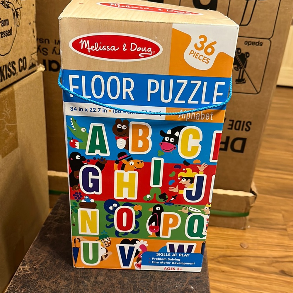 Melissa & Doug giant floor puzzle Alphabet 36pcs ages 3plus